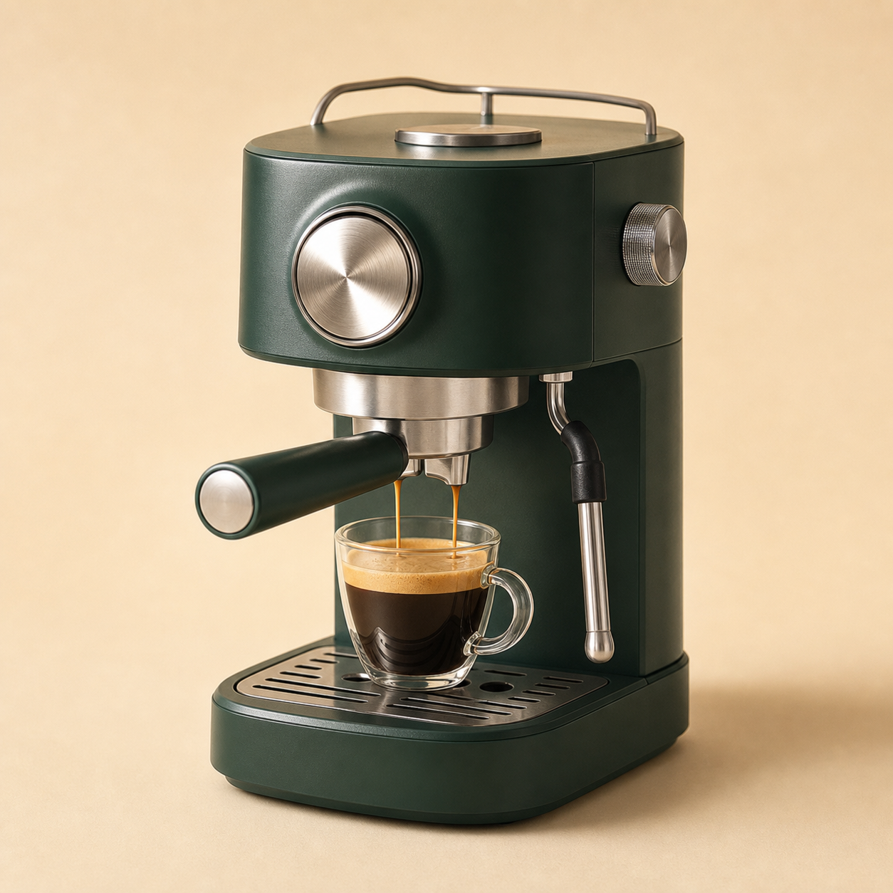 Sculptural espresso machine